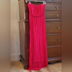 Strapless High Low Dress